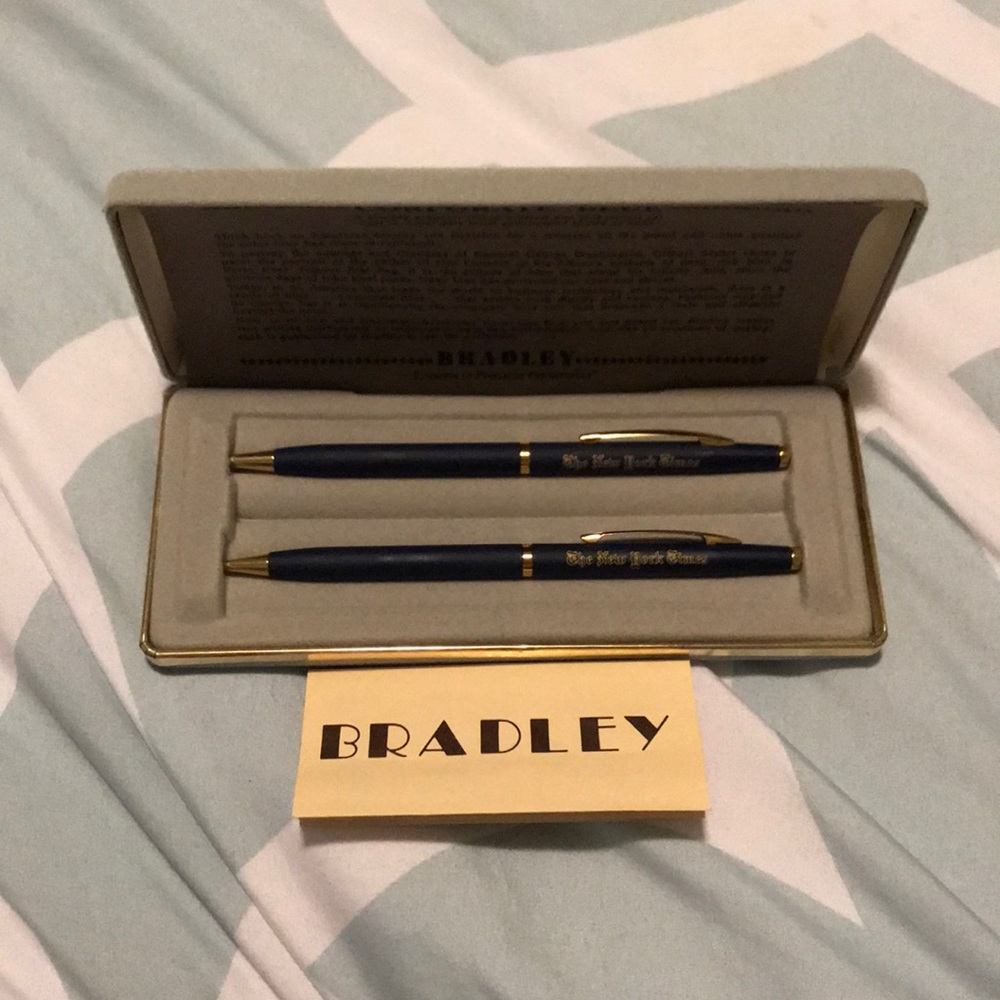 Bradley vintage corporate pen and pencil set